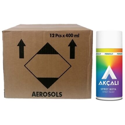 Akçalı Düz Renk Sprey Boya 400 ml 12 Adet Koli