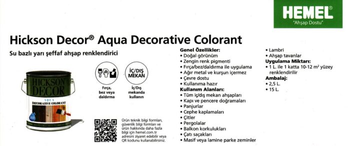 Hickson Decor Aqua Decorative Colorant 2.5 Litre - Görsel 2