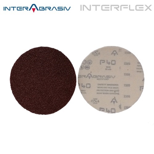 interflex-cirtli-40-kum-adet Interflex Cırtlı Disk Zımpara Deliksiz P-40 Kum 115 Çap - Görsel 1