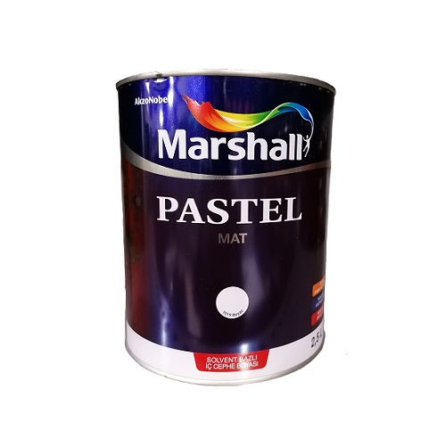 marshall-pastel-mat-beyaz-2.5lt Marshall Pastel Mat Solvent Bazlı Boya Beyaz 2.5 L. - Görsel 1