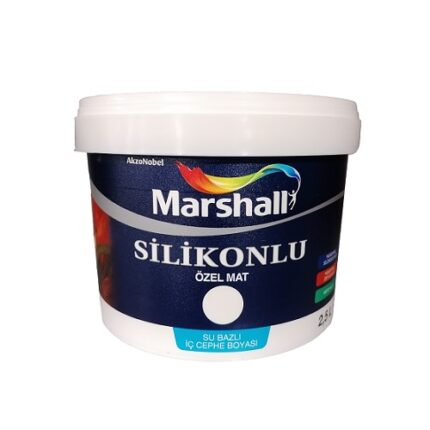 Marshall Silikonlu Özel Mat Su Bazlı İç Cephe Boyası Beyaz 2.5 L.