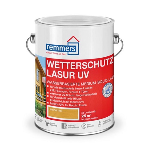 remmers-wetterschutz-lasurUV-5lt Remmers Wetterschutz-Lasur UV Su Bazlı 5 Litre - Görsel 1
