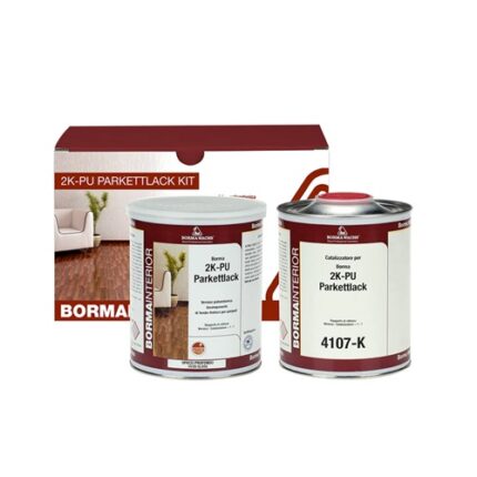Borma Wachs 2K PU Parketlack 2 Bileşenli Parke Verniği 1+1 L.