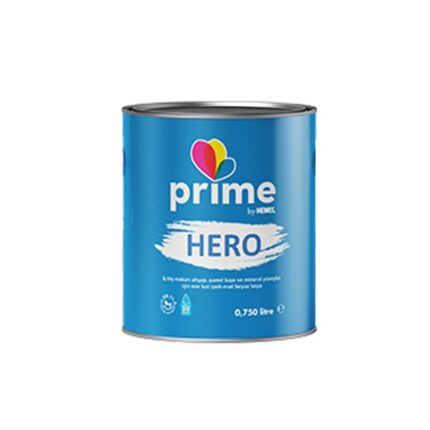 Prime by HEMEL HERO Su Bazlı Beyaz Boya 0.75 Litre